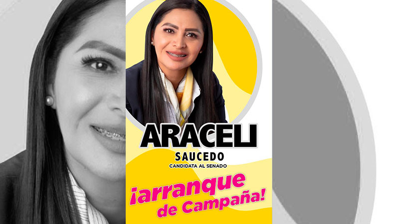 Invita PRD Michoacán al arranque de campaña de Araceli Saucedo, busca llegar al Senado  