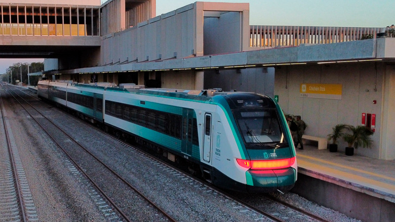 Realiza AMLO recorrido inaugural del Tramo 5 Norte del Tren Maya 