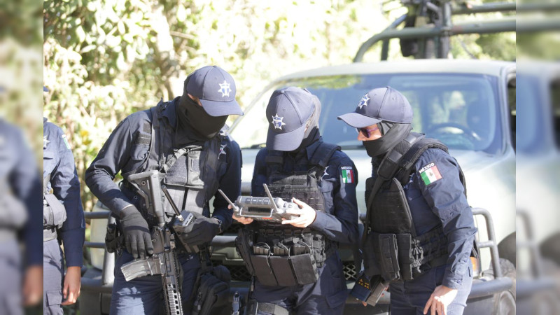 Refuerza la SSP, Sedena y FGE operativos por aire y tierra en Morelia, Michoacán