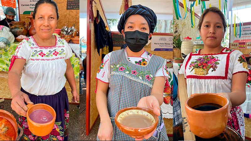 Más de 40 tipos de atoles compiten en el Encuentro de Cocineras Tradicionales de Morelia, Michoacán  