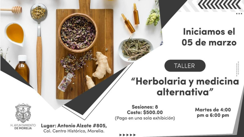 En puerta taller de Herbolaria y Medicina Preventiva en IMMUJERIS 