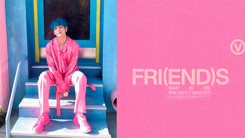 Aún en servicio militar, BTS se mantiene activo. V lanzará su nueva canción “Friends”