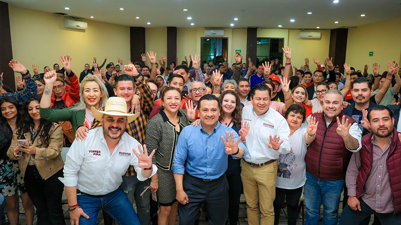 Coordina Torres Piña despliegue de estructuras morenistas en distritos 8 y 10 de Morelia