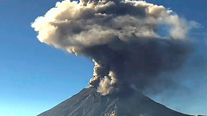 Mantienen Alerta Amarilla Fase 2 en 8 municipios de Puebla por caída de ceniza volcánica 