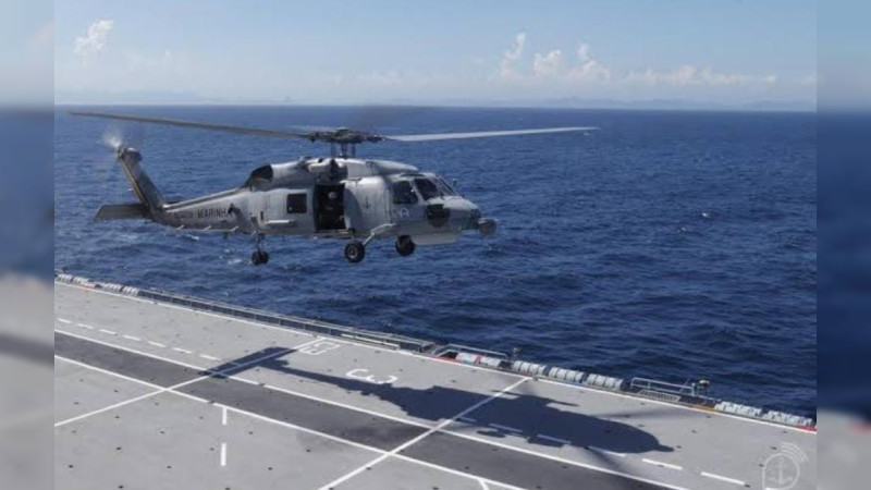 Mueren 3 marinos al desplomarse helicóptero en costas de Michoacán; hay 3 heridos y 2 desaparecidos  