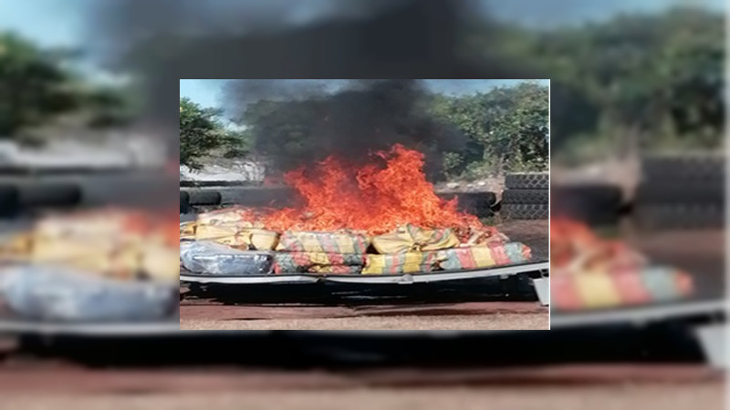 Destruye FGR 2.25 toneladas de droga aseguradas en Michoacán, Edomex y Chihuahua 