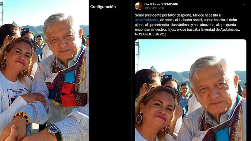 "México necesita al López Obrador de antes", dice madre buscadora Ceci Flores  