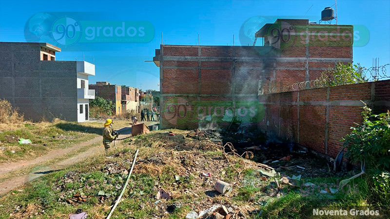 Se incendia  vivienda y sujeto pierde la vida en Zamora, Michoacán
