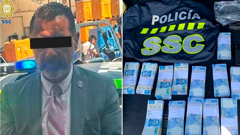 Detienen a sujeto con 700 mil pesos en la alcaldía Miguel Hidalgo 