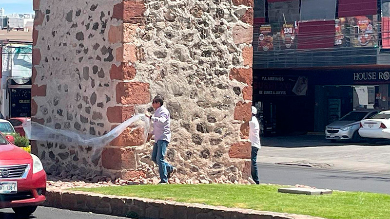 En Querétaro, protegen edificios, monumentos e iglesias antes marcha del 8M  