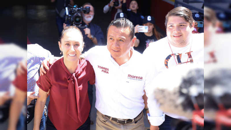 Michoacán ratifica respaldo a la 4T en visita de Claudia Sheinbaum: Torres Piña