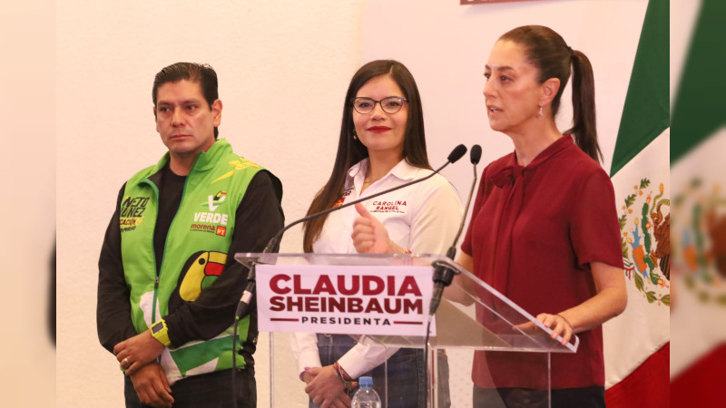 Ratifica Carolina Rangel respaldo total al proyecto de Sheinbaum en Michoacán