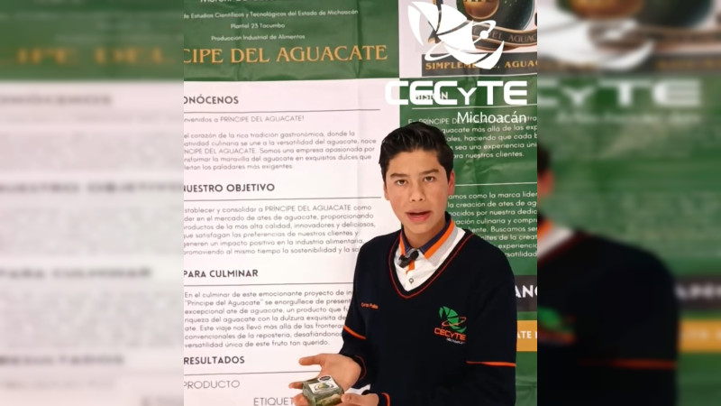Un bocado de dulzura; así es el ate de aguacate que creó un alumno del Cecytem 