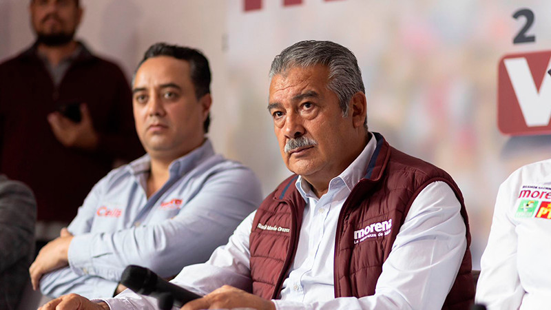 De la mano de Morón,  avanza obra del segundo piso de la 4T en Michoacán