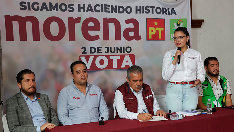 De la mano de Morón,  avanza obra del segundo piso de la 4T en Michoacán