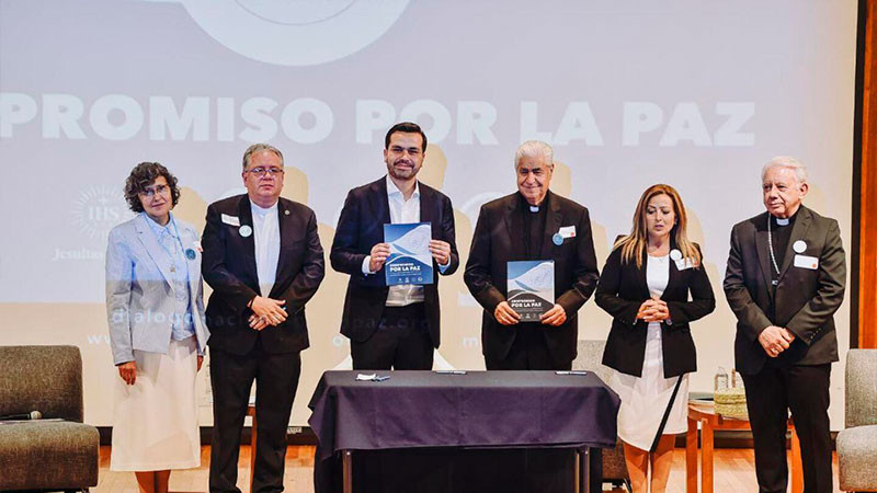 "Tenemos que pacificar a nuestro país", declara Jorge Álvarez Máynez tras firmar pacto de paz con la iglesia católica 