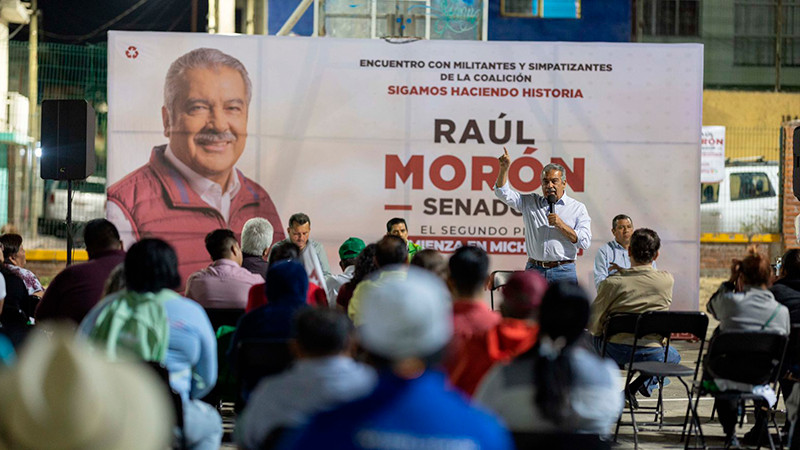 “Vamos a demostrar que en Michoacán hay gente progresista ”: Raúl Morón
