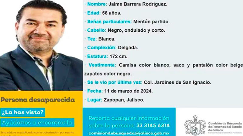Hasta el momento, sólo se ha encontrado la camioneta del periodista desaparecido en Jalisco  