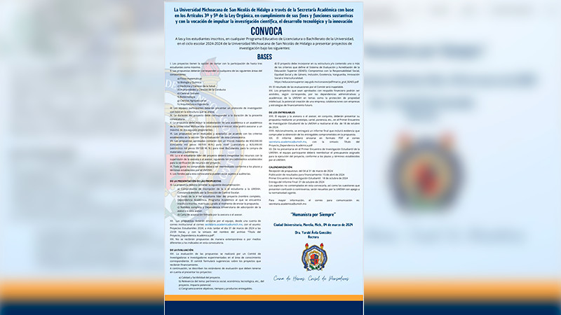 ¿Te gusta la tecnología y la innovación?, la UMSNH lanza convocatoria para el estudiantado 