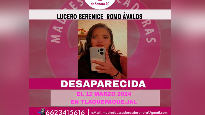 Desaparece en Tlaquepaque, Lucero Berenice Romo, fundadora de
