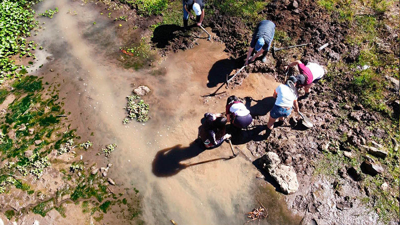 Estudiantes del Cecytem contribuyen a la conservación del lago de Pátzcuaro