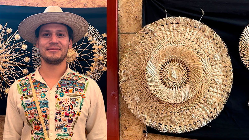 Misael Barriga, el artesano de popotillo que está presente en la K’uínchekua 