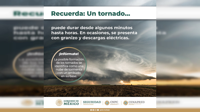 Alertan a municipios de Coahuila y Nuevo León ante posibilidad de tornado