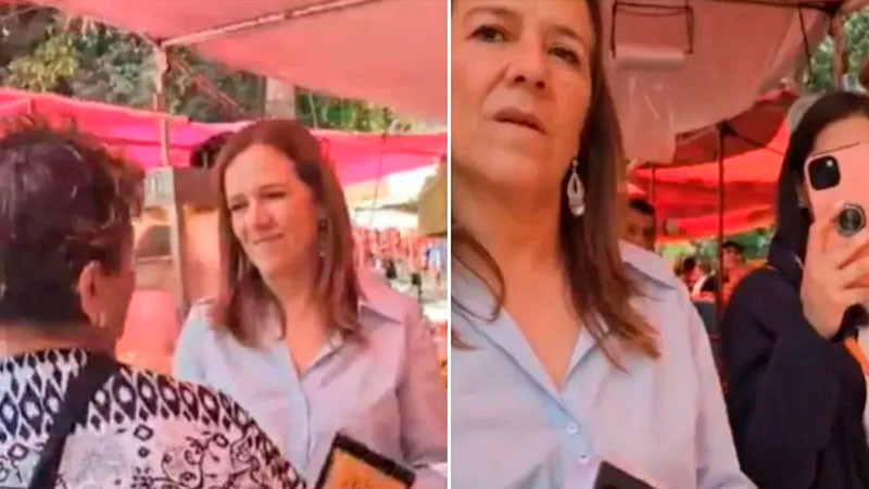 Mujer increpa a Margarita Zavala en tianguis de la CDMX:  "el narcisista de tu esposo lastimó a mucha gente” 