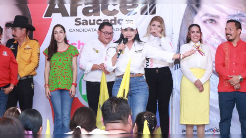 Respaldo entusiasta para Araceli Saucedo en Lázaro Cárdenas 