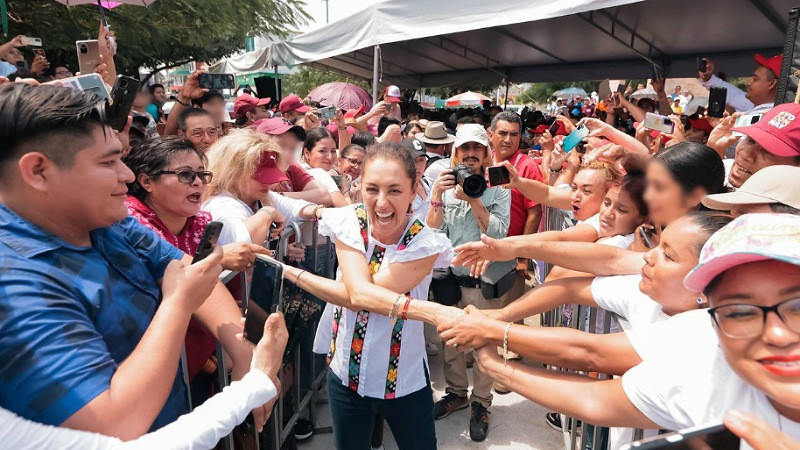 En Tabasco, Claudia Sheinbaum promete cuidar legado del presidente López Obrador 