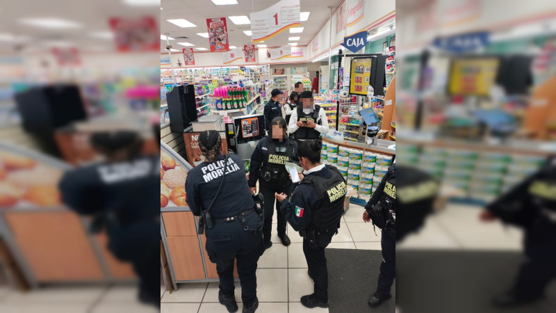 Detienen a presunto ladrón en Morelia, Michoacán 