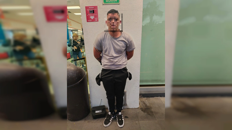 Detienen a presunto ladrón en Morelia, Michoacán 