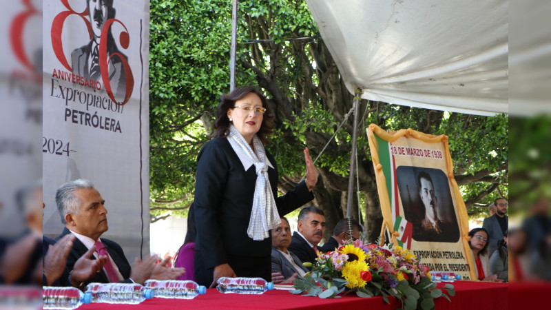 En Ciudad Hidalgo, realizan acto conmemorativo por el LXXXVI aniversario de la Expropiación Petrolera