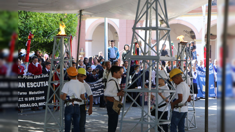 En Ciudad Hidalgo, realizan acto conmemorativo por el LXXXVI aniversario de la Expropiación Petrolera