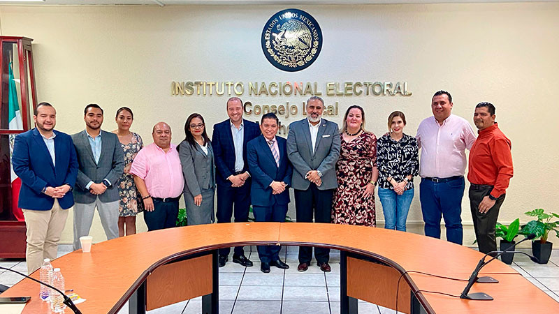 Signan convenio Canacintra Morelia, junta local del INE y la Coparmex 