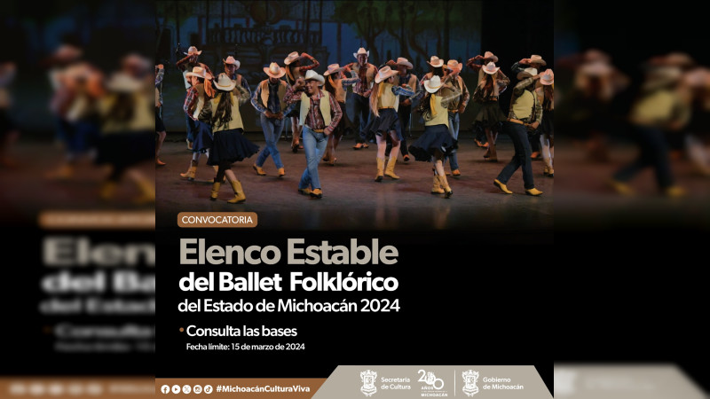 ¿Quieres ser parte del Ballet Folklórico de Michoacán? esta convocatoria es para ti 
