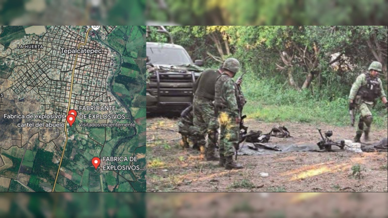 Fuerzas Armadas “ciegas” a 3 fábricas de explosivos, minas y granadas en Tepalcatepec, Michoacán: Aparecen hasta en Google Maps 
