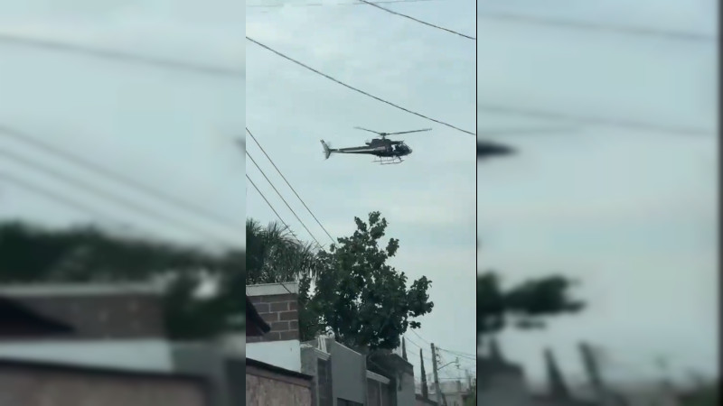 Desde tierra, atacan helicóptero de la Comisión Estatal de Seguridad en Yecapixtla, Morelos 