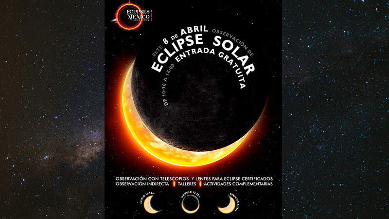 Michoacán observará eclipse solar parcial el 8 de abril 