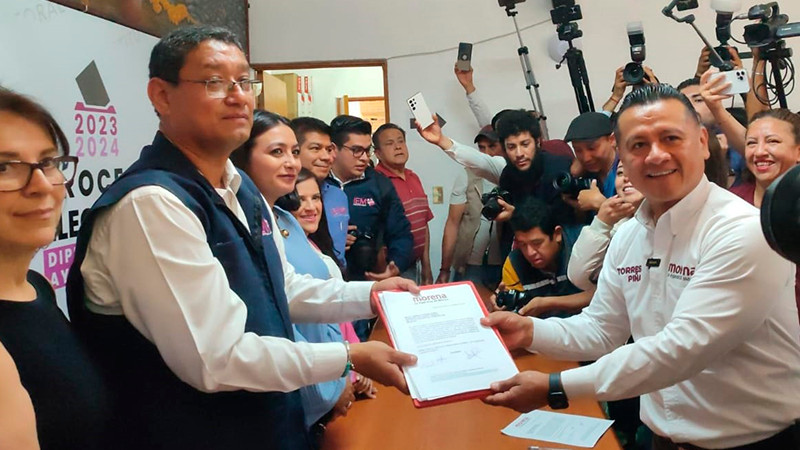 Se registra Torres Piña ante el IEM como candidato al ayuntamiento de Morelia por Morena 