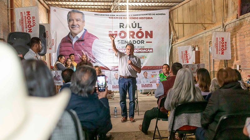 "El éxito de Morena se debe a que es el pueblo quien nombra a sus representantes": Morón