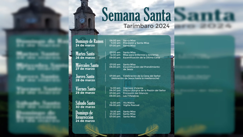 El Santuario de San Bernabé de Jesús en Tarímbaro se prepara para la Celebración de la Semana Santa 