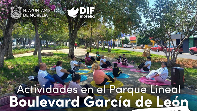 Invitan a jornada de actividades saludables en el Boulevard García de León de Morelia, Michoacán 
