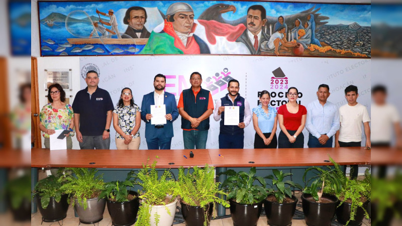 PRD y PES presentan ante el IEM, convenio de candidatura común 