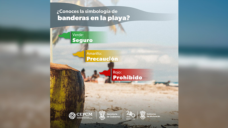 Conoce qué significan los colores de las banderas en las playas 