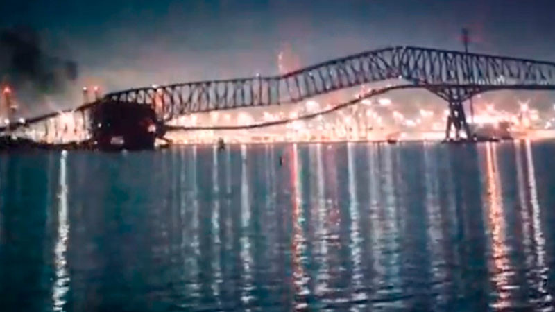  Confirman presencia de mexicanos en derrumbe de puente en Baltimore 