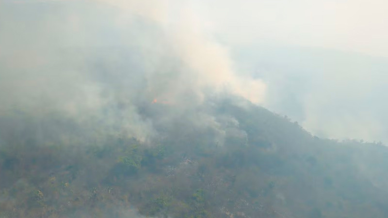 Se registran dos incendios forestales cerro Mactumactzá, en Chiapas 
