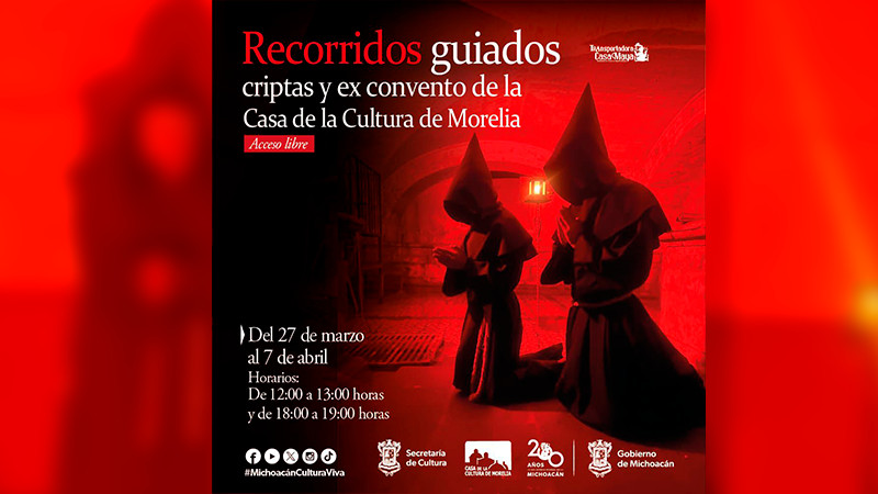Conoce el misterio de las criptas de la Casa de la Cultura de Morelia con este recorrido gratuito 