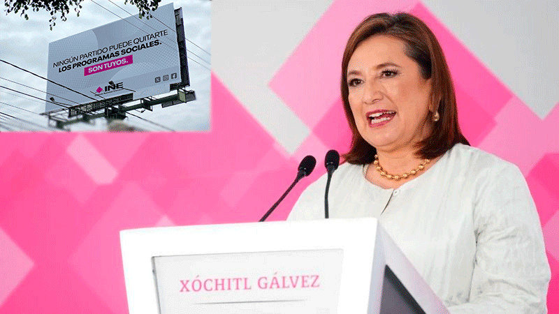 Morena denuncia a Xóchitl Gálvez por uso indebido de emblema del INE 