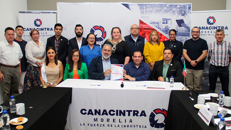 Signan Tarímbaro y Lagunillas compromisos con la Canacintra Morelia  